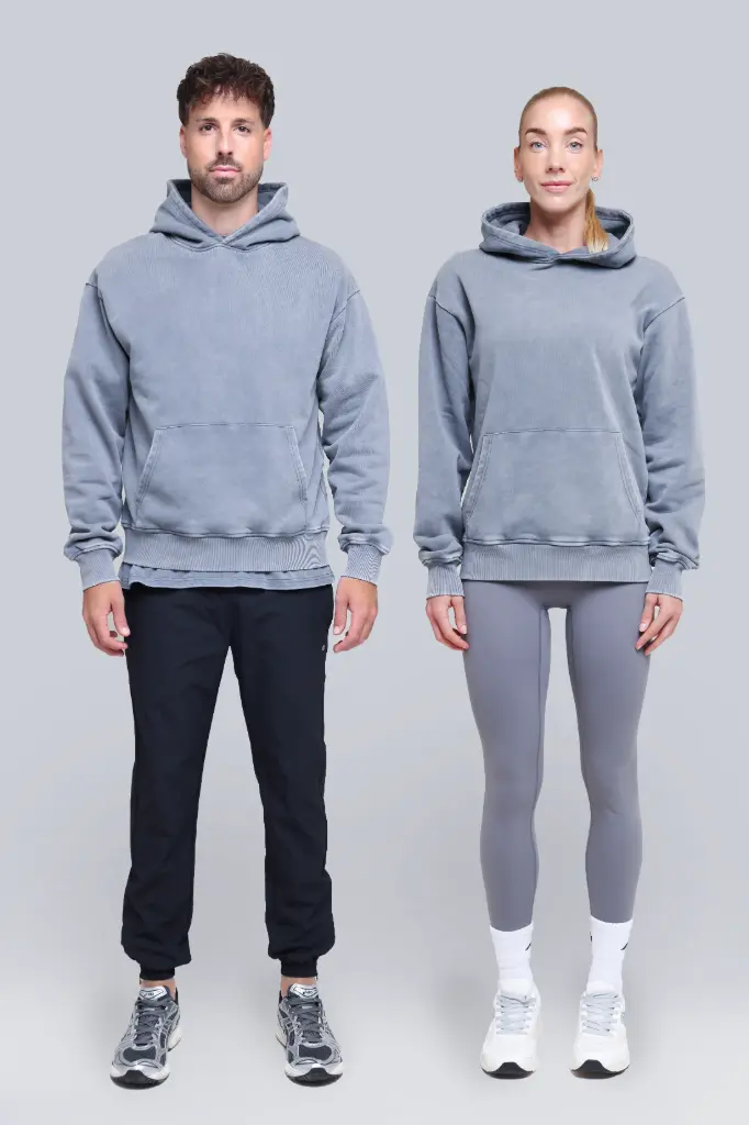 [8721352442561] Comfort Washed Hoodie (Grijs, S)